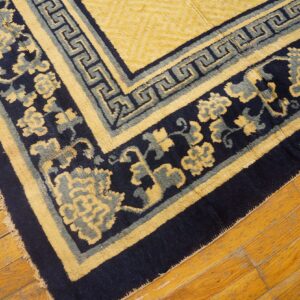 Intricate floral design on carpet