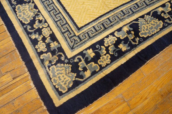 Intricate floral design on carpet