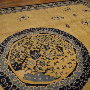 Intricate floral design on carpet