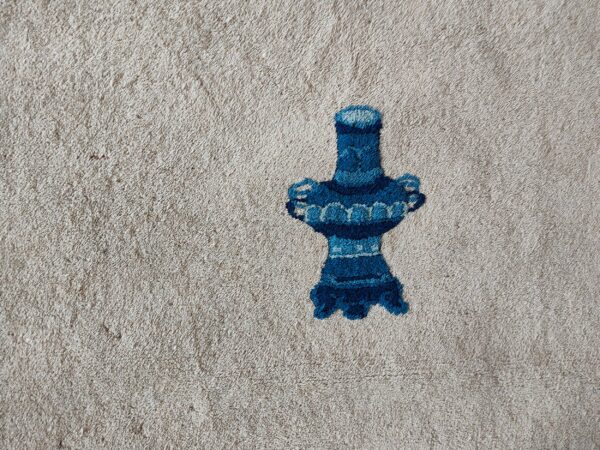 Ivory color antique late 19th century room size floral chinese peking carpet - image 10