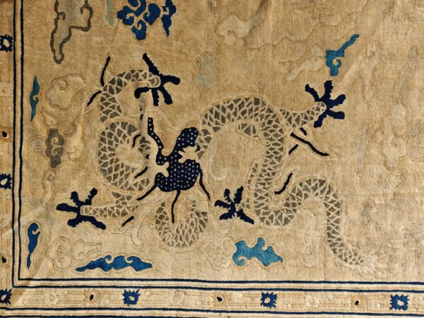 19th century chinese peking dragon carpet