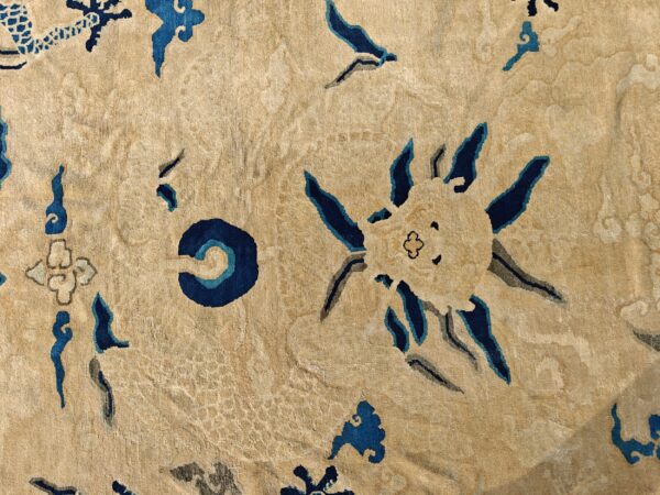 19th century chinese peking dragon carpet