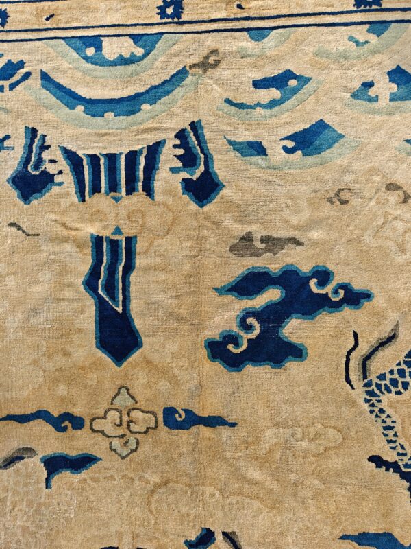 19th century chinese peking dragon carpet