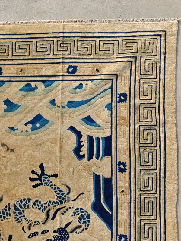 19th century chinese peking dragon carpet
