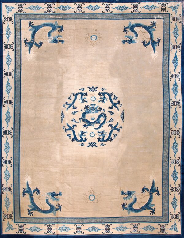 Antique chinese peking rug