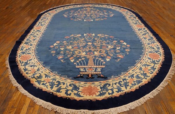 Antique chinese peking rug 8' 8" x 12' 8"