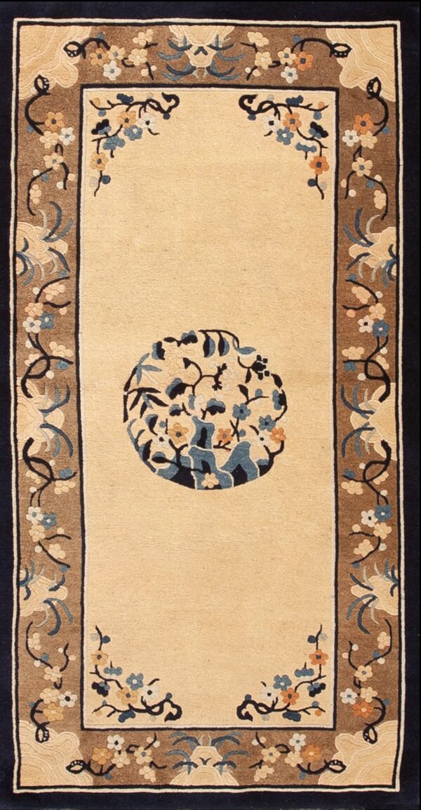 Antique chinese, peking rug 3' 1'' x 6' 0''