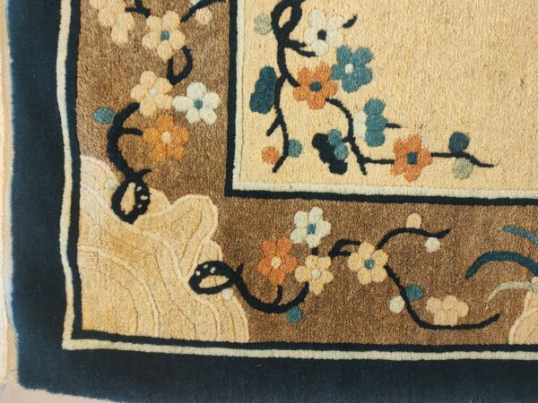 Floral design on beige background