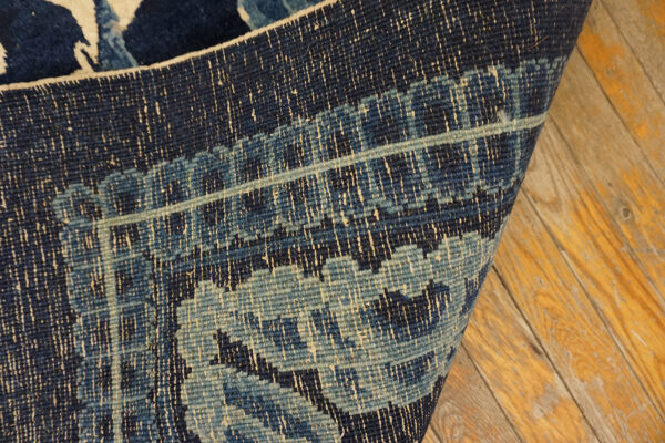 Blue room size antique chinese dragon cloud band pattern peking rug - image 3