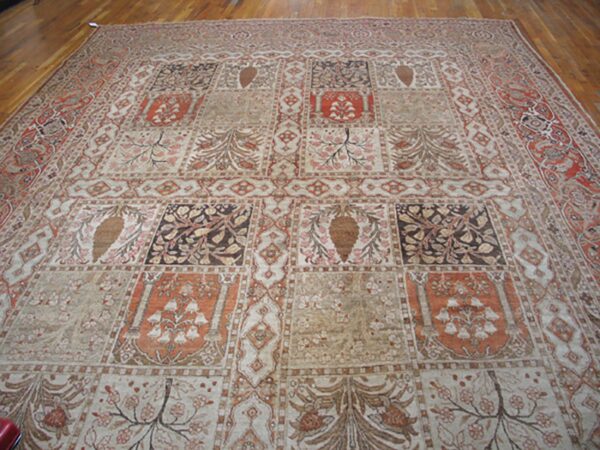 Early 20th century persian tabriz garden carpet (