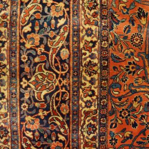 Intricate floral patterned antique rug