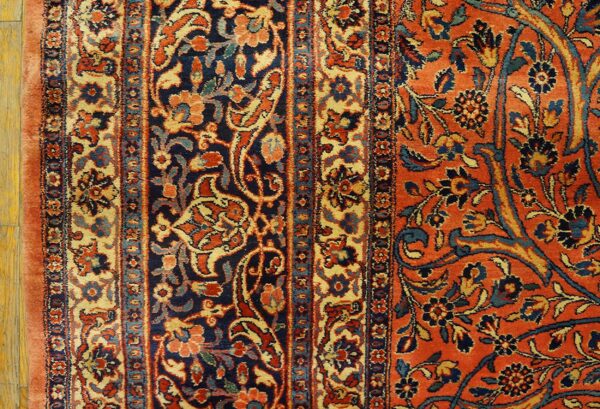 Intricate floral patterned antique rug