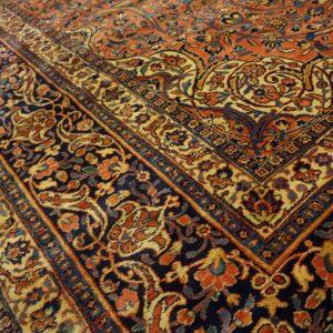 Antique Kashan, Dabir Rug 9' 11" x 15' 4"