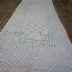 Intricate patterned vintage Indian carpet