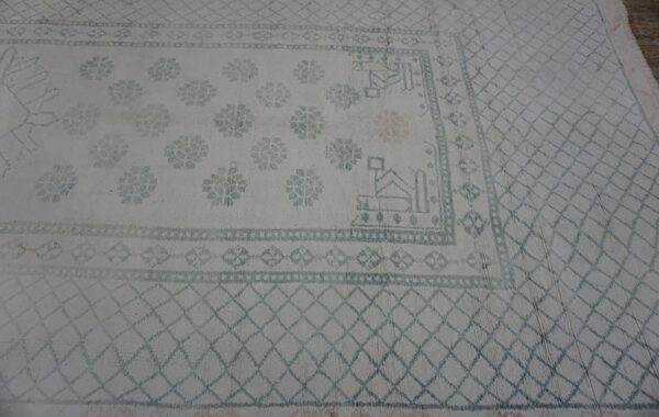 Late 19th century indian cotton agra carpet