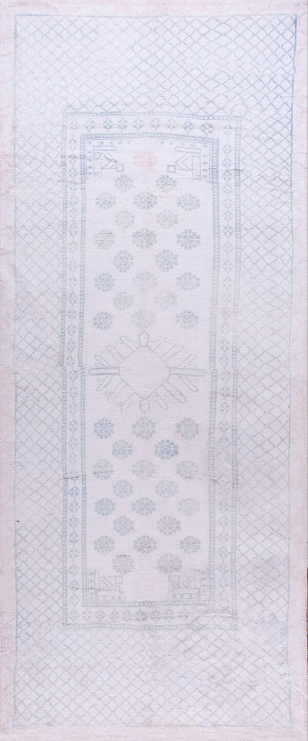 Late 19th century indian cotton agra carpet