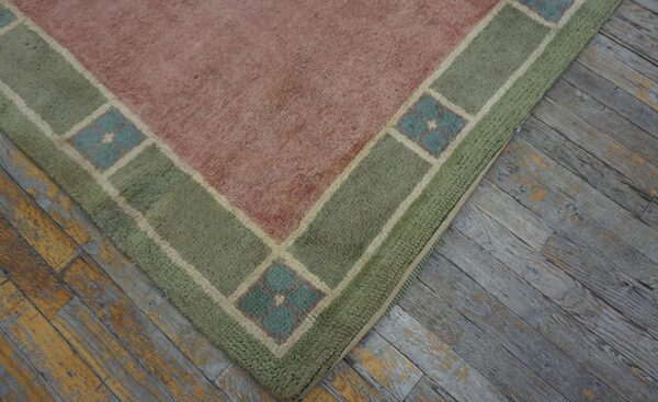 Open solid pink rose color field austrian art nouveau werkstätte viennese carpet - image 2