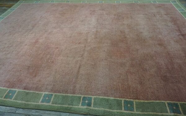 Open solid pink rose color field austrian art nouveau werkstätte viennese carpet - image 3