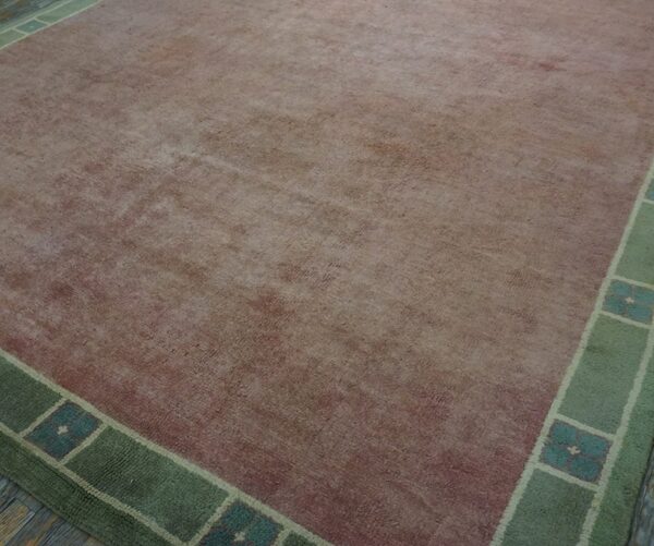 Open solid pink rose color field austrian art nouveau werkstätte viennese carpet - image 6