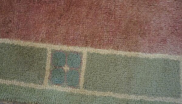 Open solid pink rose color field austrian art nouveau werkstätte viennese carpet - image 7