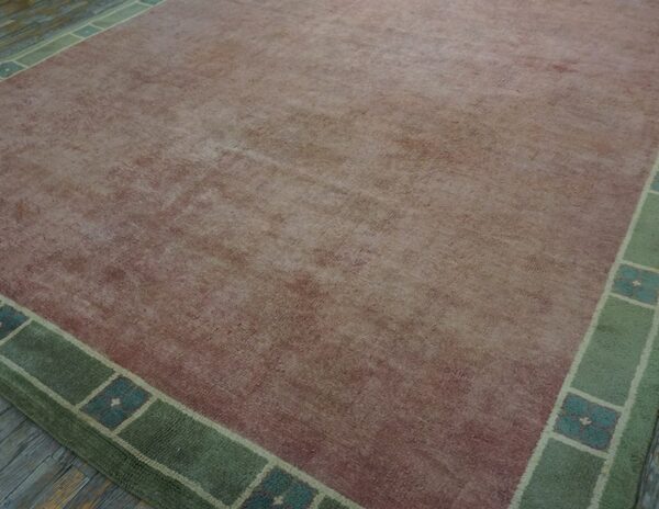 Open solid pink rose color field austrian art nouveau werkstätte viennese carpet - image 8