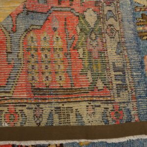 Close-up showing the weave and colors of the Vintage Blue Rug by Rugs On Net. by Rugs On Net