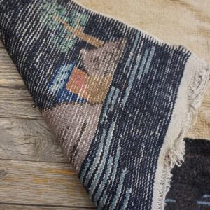 Chinese art deco carpet with landscape