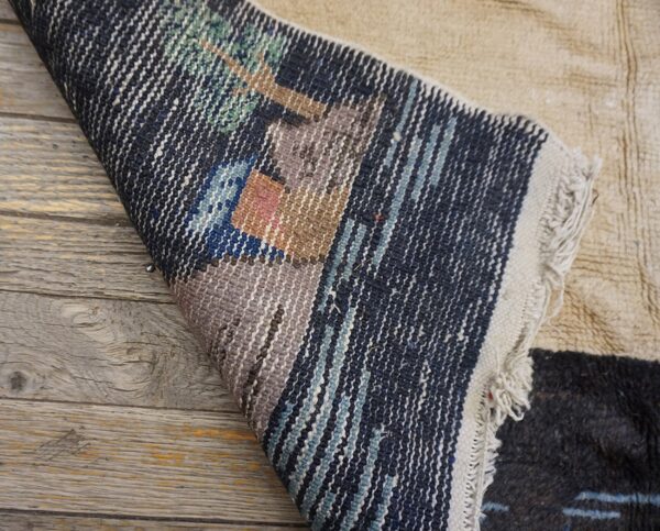 Chinese art deco carpet with landscape