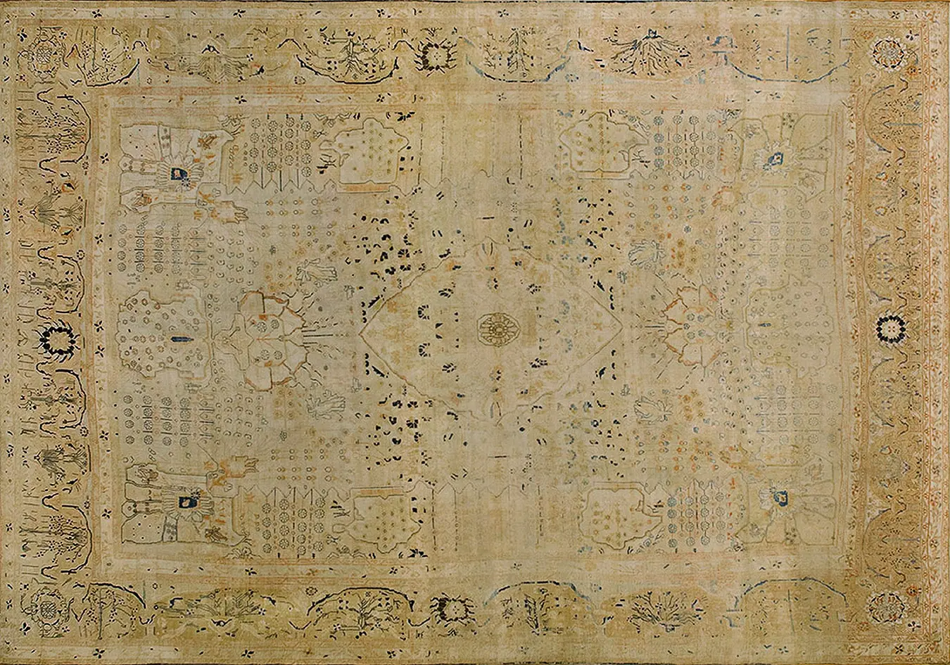 Antique persian mohtashem kashan rug #21183 from rugs on net