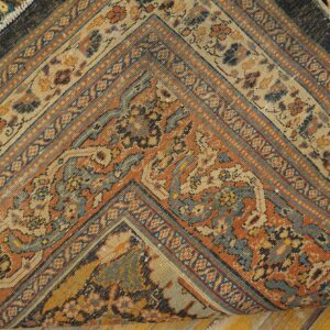 Intricate patterns on a vintage rug