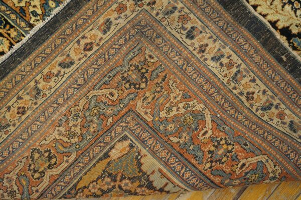 Intricate patterns on a vintage rug