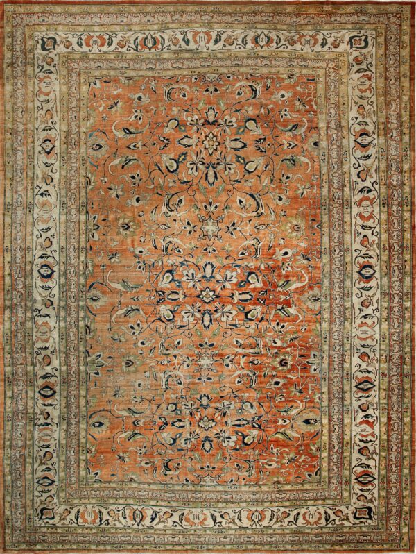 Antique persian tabriz rug