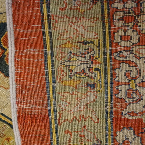 Extremely fine rustic antique allover refined floral pattern persian tabriz room size rug - image 3