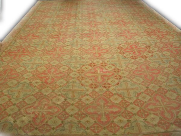 Ornate patterned vintage rug design.
