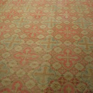Large Antique 19th Century Allover Geometric French Flatweave Needlepoint Carpet by Rugs On net