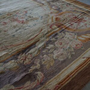 Intricate floral design on rug