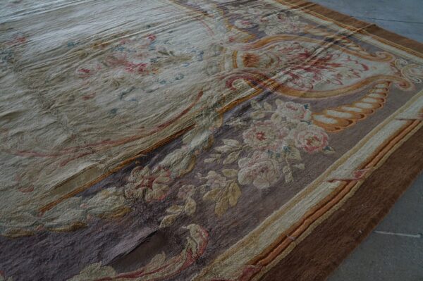 Intricate floral design on rug