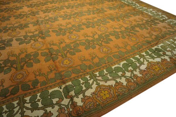 Large oversized coral antique classic arts & crafts design irish donegal carpet by cfa voysey - image 3