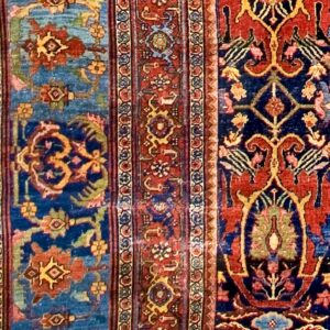 Blue Antique Late 19th Century Oversized Persian Tribal Garous Design Bidjar Rug by Rugs On Net