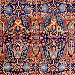 Blue Antique Late 19th Century Oversized Persian Tribal Garous Design Bidjar Rug by Rugs On Net