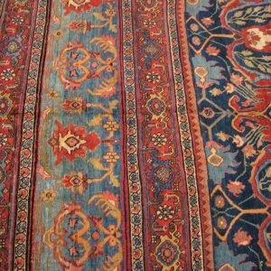 Blue Antique Late 19th Century Oversized Persian Tribal Garous Design Bidjar Rug by Rugs On Net