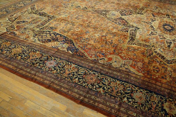 Colorful persian rug with intricate patterns