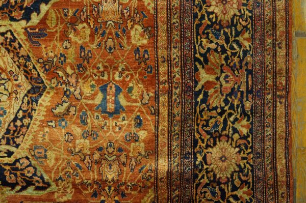 Ornate persian rug with vibrant colors