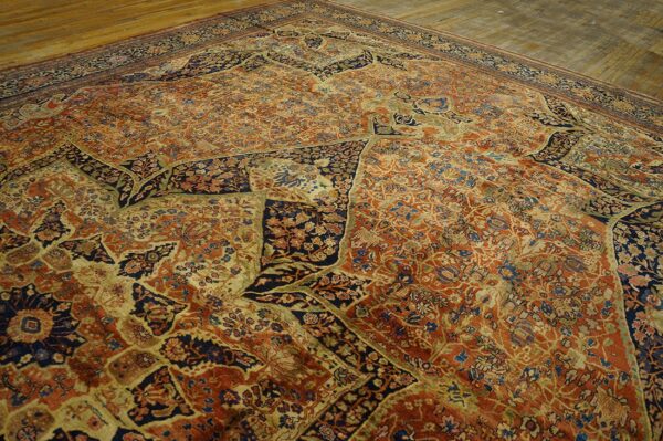 Intricate patterned antique persian rug