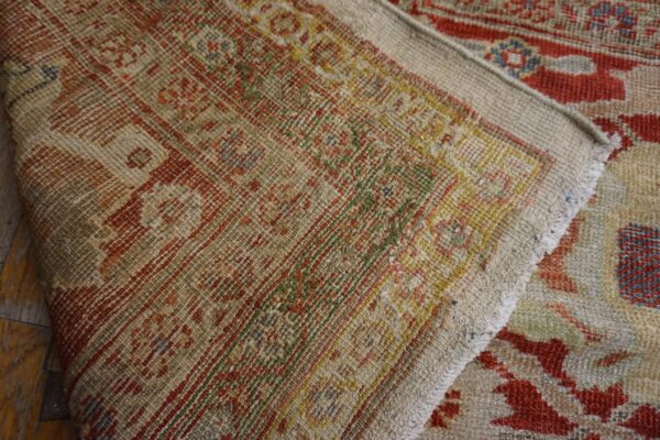 Oversized antique late 19th century ivory allover persian ziegler sultanabad carpet by rugs on net
