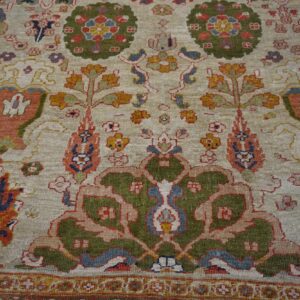 Oversized Antique Late 19th Century Ivory Allover Persian Ziegler Sultanabad Carpet by Rugs On Net