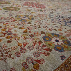 Oversized Antique Late 19th Century Ivory Allover Persian Ziegler Sultanabad Carpet by Rugs On Net