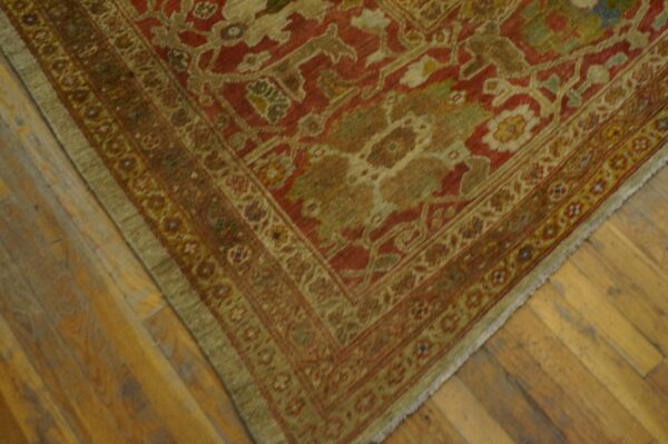 Oversized antique late 19th century ivory allover persian ziegler sultanabad carpet by rugs on net