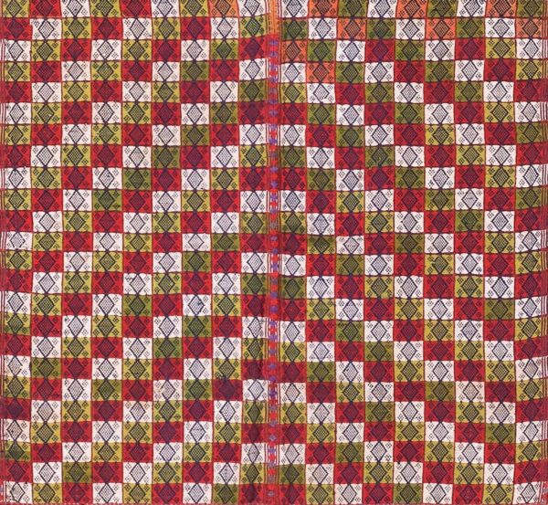 Colorful geometric patterned textile design