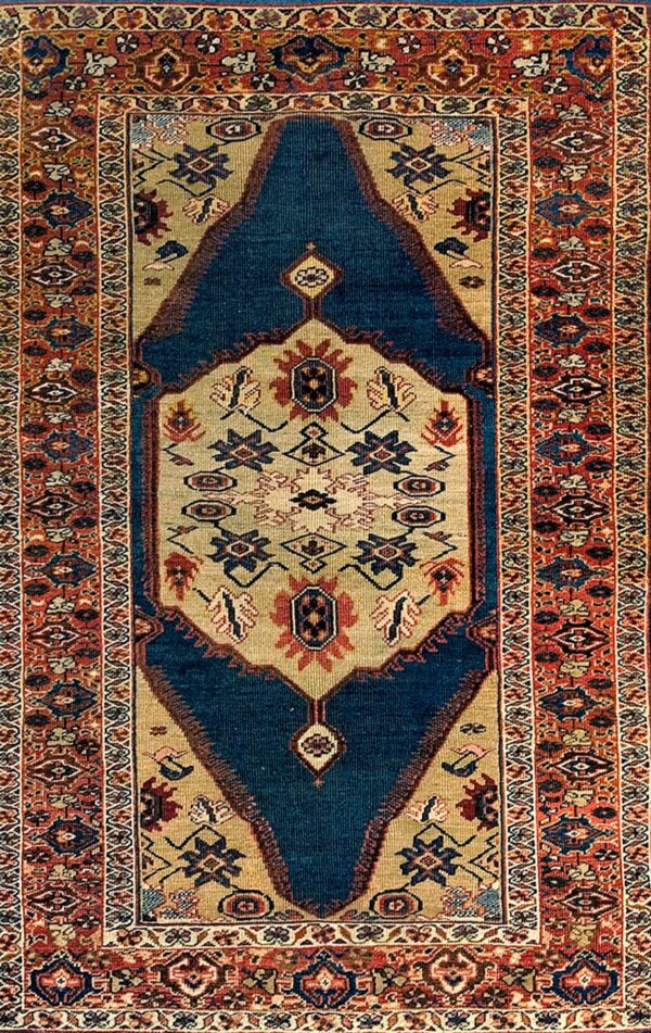 Appreciable beige color with medallion design antique persian sultanabad rug by rugs on net